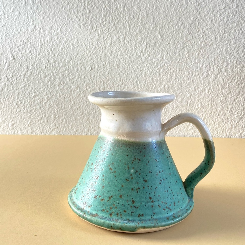 Handmade Beautiful ceramic mug with turquoise glaze